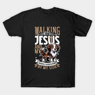 Jesus and dog - Drentsche Patrijshond T-Shirt